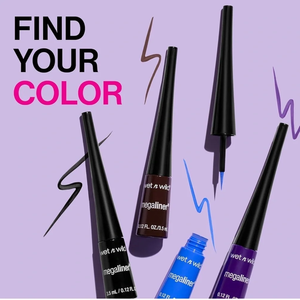 3/$12 Wet N Wild 873 Voltage Blue Megaliner Liquid Eyeliner